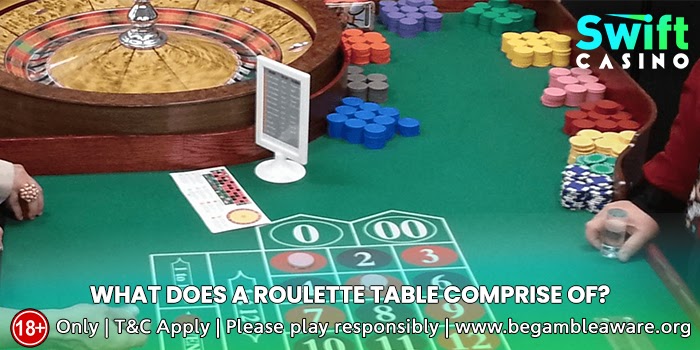 What does a Roulette table comprise of?